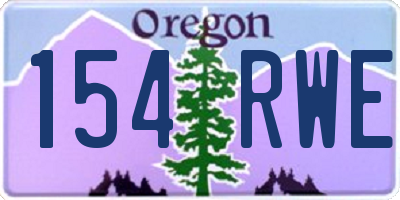 OR license plate 154RWE