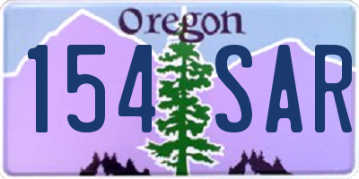 OR license plate 154SAR