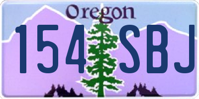 OR license plate 154SBJ