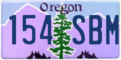 OR license plate 154SBM