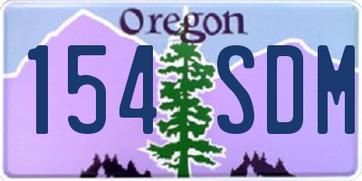 OR license plate 154SDM