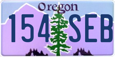 OR license plate 154SEB