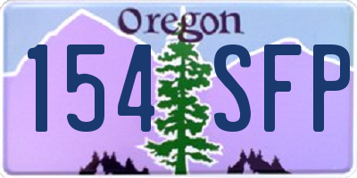 OR license plate 154SFP