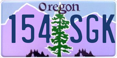 OR license plate 154SGK
