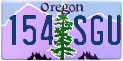 OR license plate 154SGU
