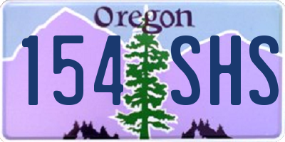 OR license plate 154SHS