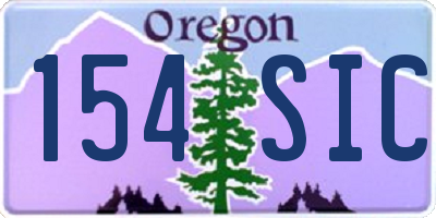 OR license plate 154SIC