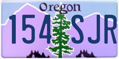 OR license plate 154SJR