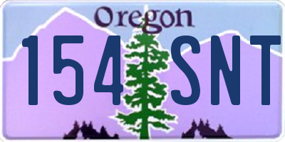 OR license plate 154SNT