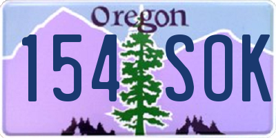 OR license plate 154SOK