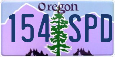 OR license plate 154SPD