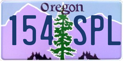 OR license plate 154SPL