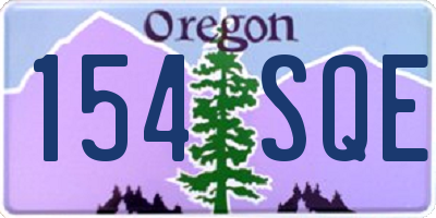 OR license plate 154SQE