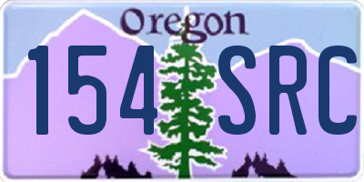 OR license plate 154SRC