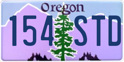 OR license plate 154STD