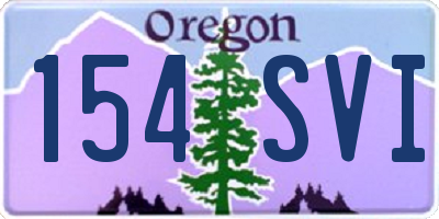 OR license plate 154SVI