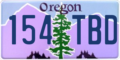 OR license plate 154TBD