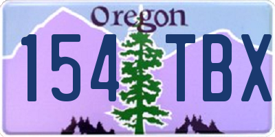 OR license plate 154TBX