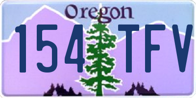 OR license plate 154TFV