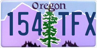 OR license plate 154TFX