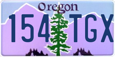OR license plate 154TGX