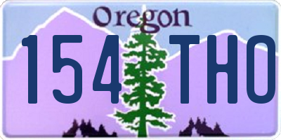 OR license plate 154THO