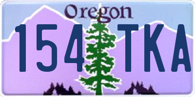 OR license plate 154TKA