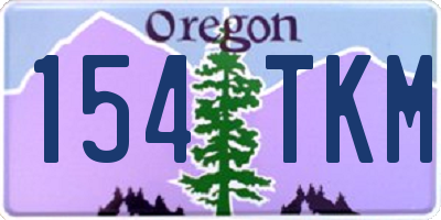 OR license plate 154TKM