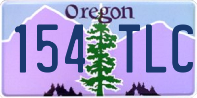 OR license plate 154TLC