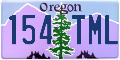 OR license plate 154TML