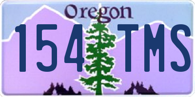 OR license plate 154TMS