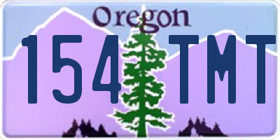 OR license plate 154TMT