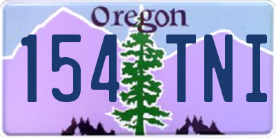 OR license plate 154TNI