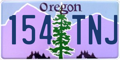 OR license plate 154TNJ