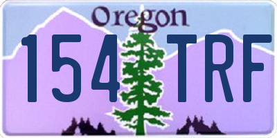 OR license plate 154TRF