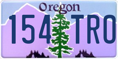 OR license plate 154TRO