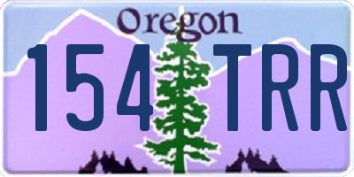OR license plate 154TRR