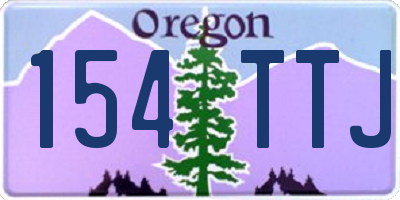 OR license plate 154TTJ