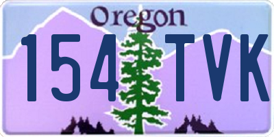 OR license plate 154TVK
