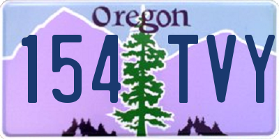 OR license plate 154TVY