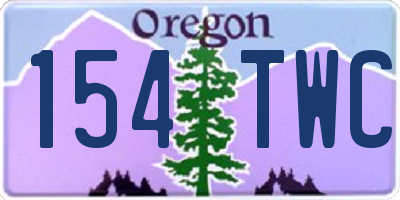 OR license plate 154TWC