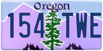 OR license plate 154TWE