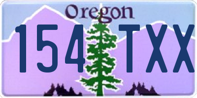 OR license plate 154TXX