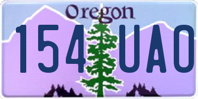 OR license plate 154UAO
