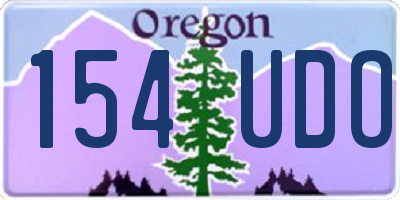 OR license plate 154UDO