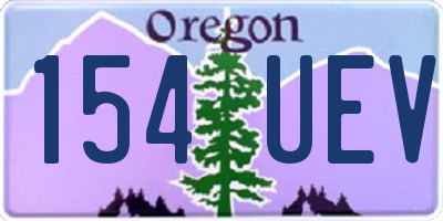 OR license plate 154UEV