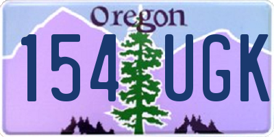 OR license plate 154UGK
