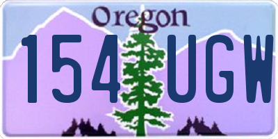 OR license plate 154UGW