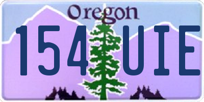 OR license plate 154UIE