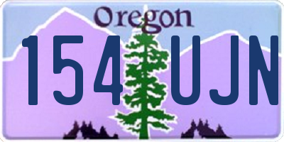 OR license plate 154UJN